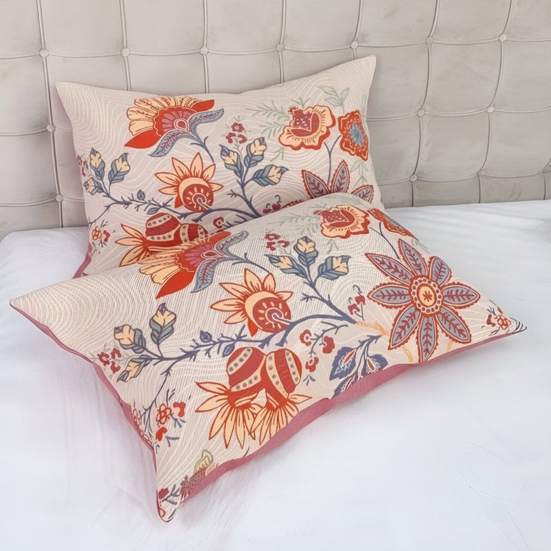Rustic Floral Collection | Boho Pillowcases Set with 100% Cotton Fabric | Soft & Breathable for Cozy Sleep 3