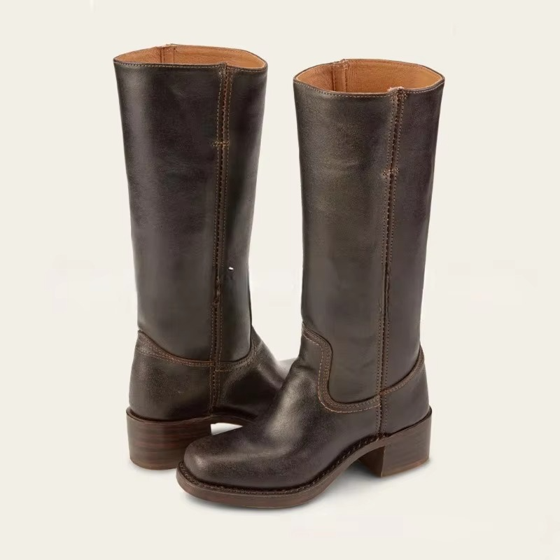 Edith Women's Knee-high Boots - fabric and finish detail