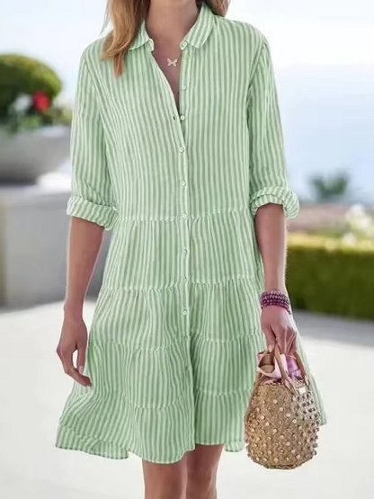 Jolie Women's Oversized Shirt Dress - fabric and finish detail