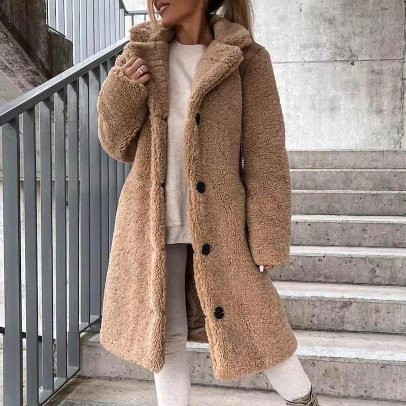 Uma Women's Oversized Trench Coat - shown in use