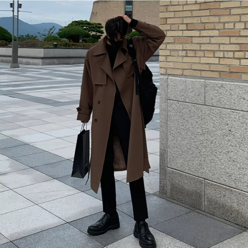 Wilder Men's Trench Coat - close-up detail