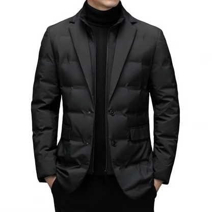 Ezra Men's Quilted Coat - styled view