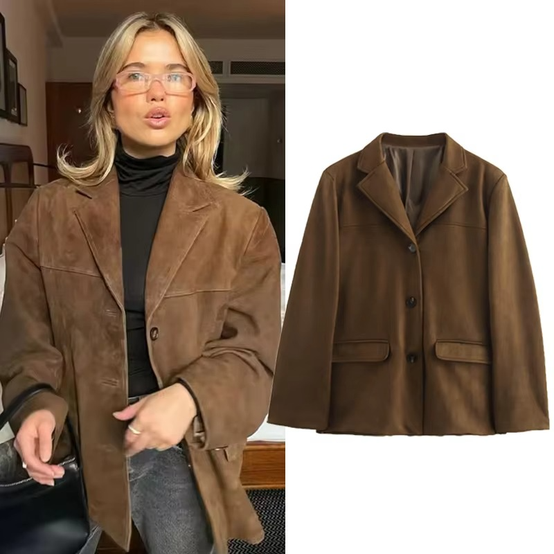 Giselle Women's Suede Jacket - back view