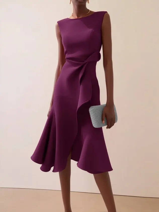 Tamsin Women's Asymmetric Midi Dress - styled view