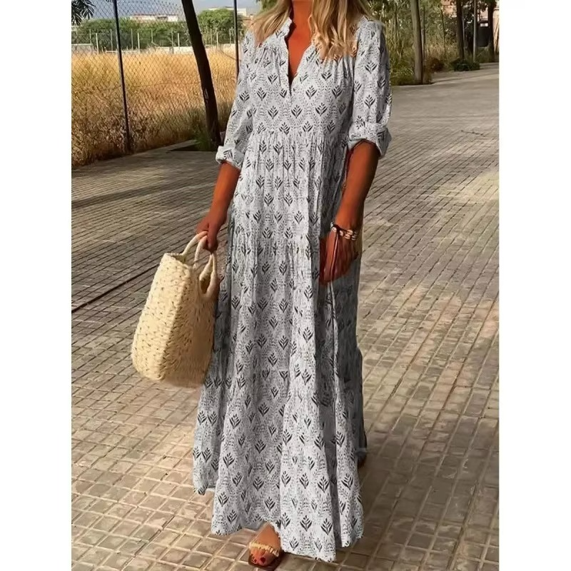 Selma Women's Maxi Dress - fabric and finish detail