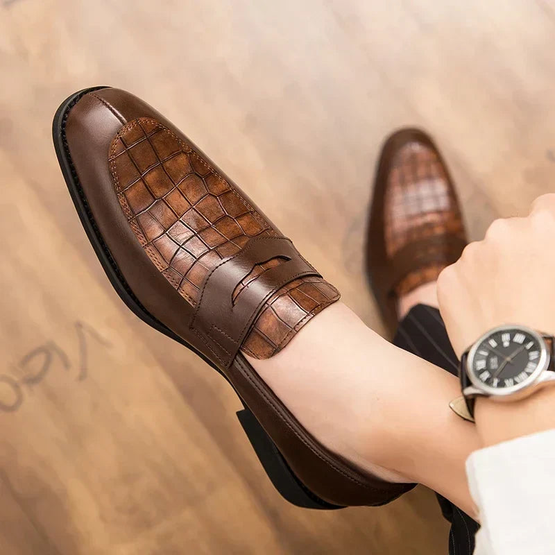 Nico Men's Loafers - fabric and finish detail