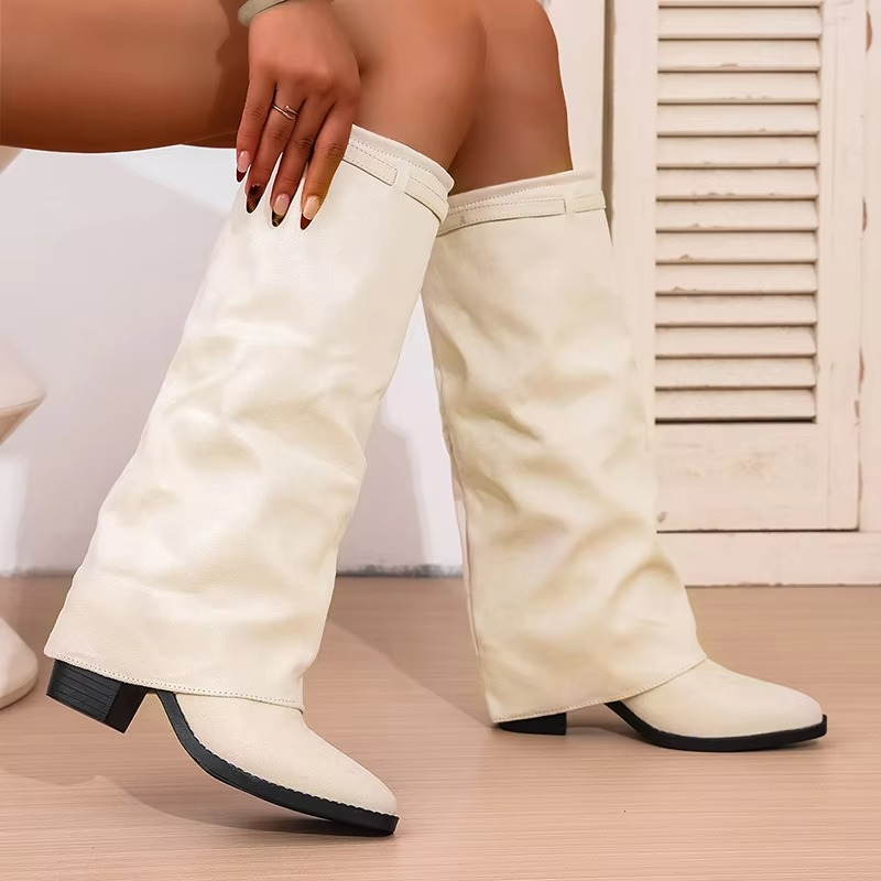 Tamsin Women's Knee-high Boots - fabric and finish detail