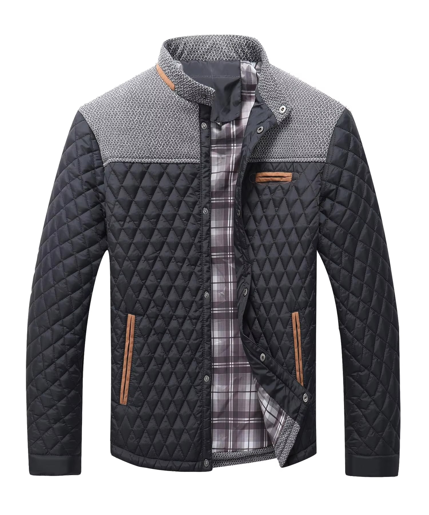Silas Men's Quilted Puffer Jacket - full-length view