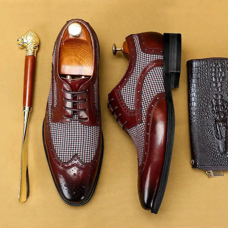 Milo Men's Oxfords - fabric and finish detail