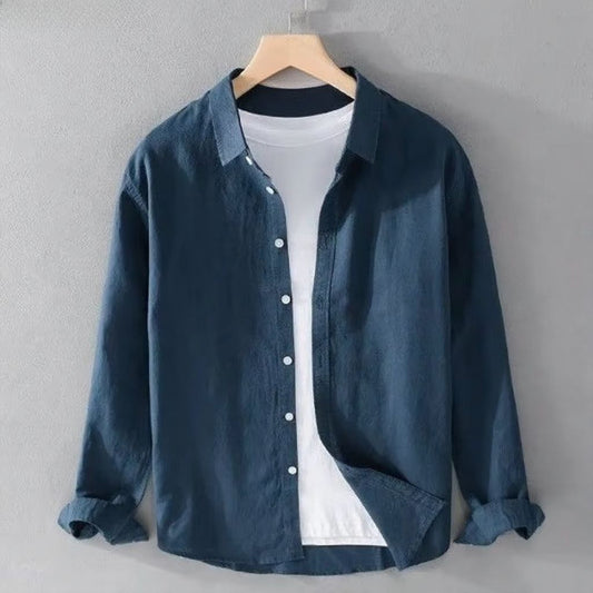 Otis Men's Linen Shirt - front view