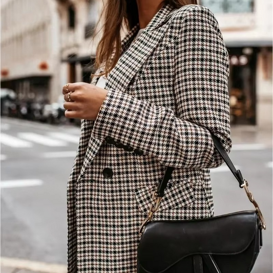 Elena Women's Plaid Blazer - front view