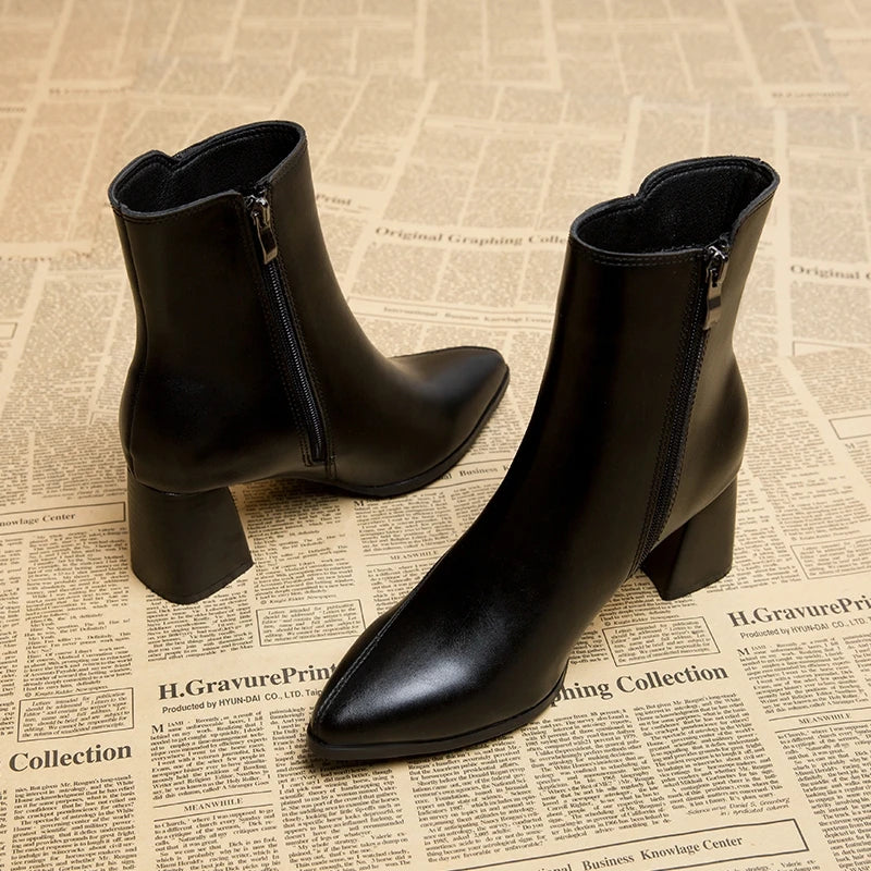 Iris Women's Ankle Boots - fabric and finish detail