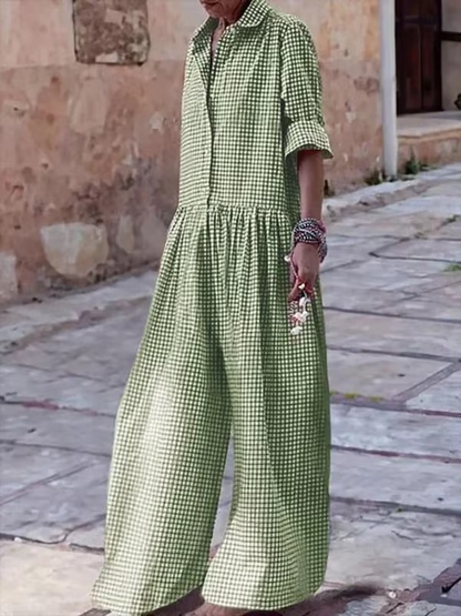 Nell Women's Wide Leg Jumpsuit - back view