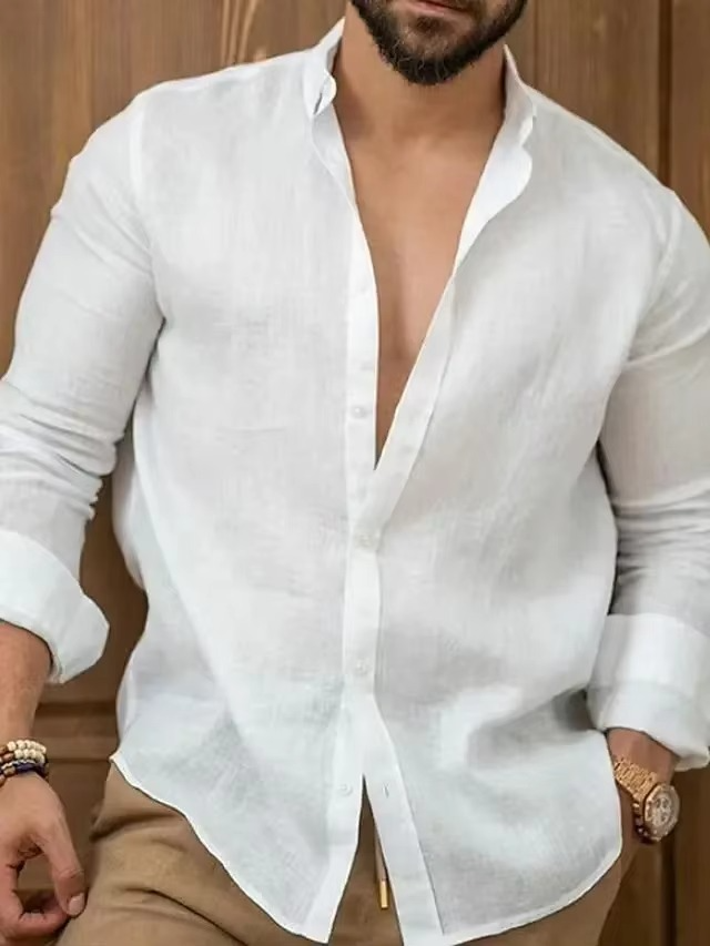 Ellis Men's Linen Shirt - back view