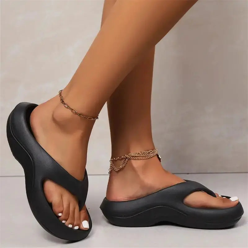 Paloma Women's Platform Flip Flops - front view