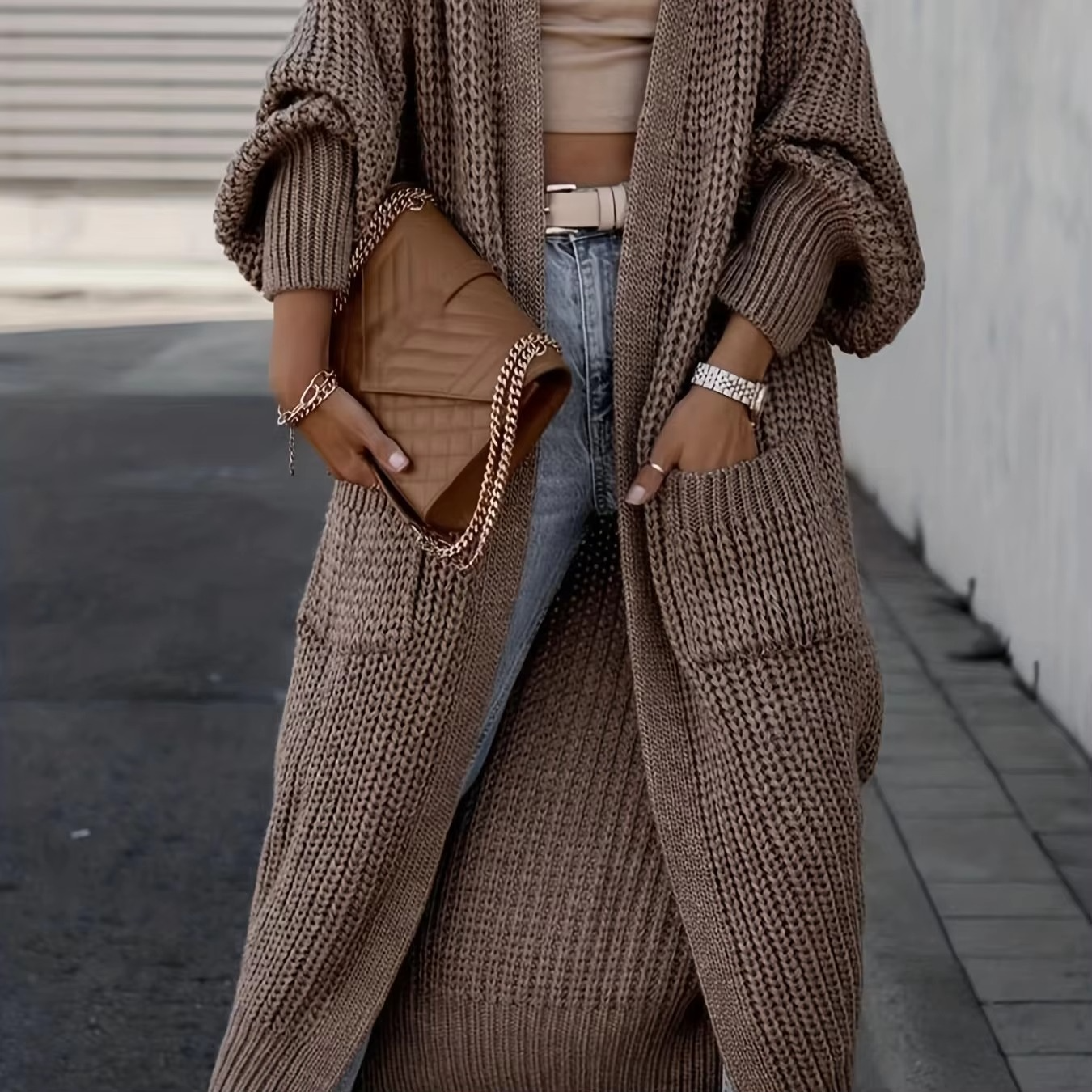 Faye Women's Cardigan - flat lay