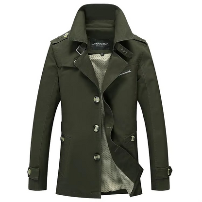 Ezra Men's Trench Coat - full-length view