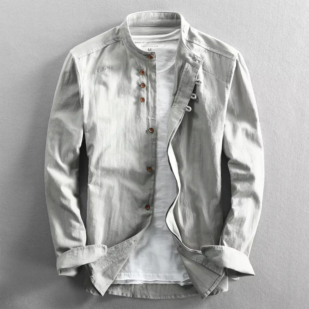 Cormac Men's Linen Shirt - full-length view
