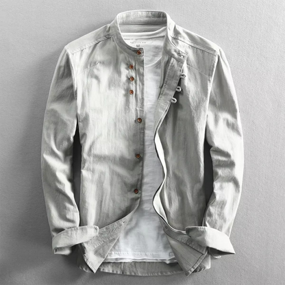 Cormac Men's Linen Shirt - full-length view