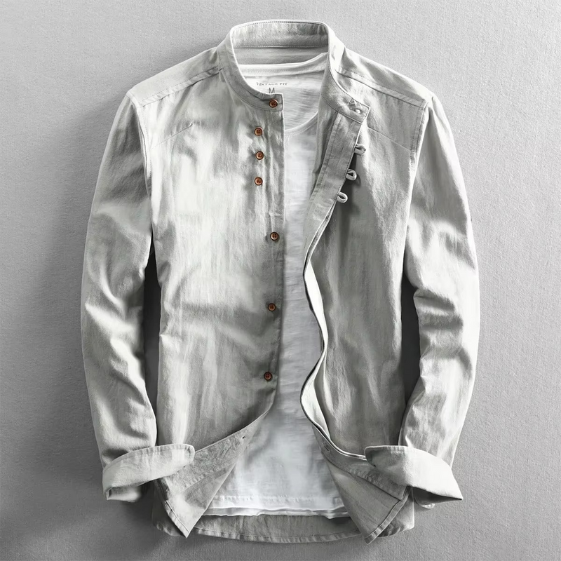 Cormac Men's Linen Shirt - full-length view