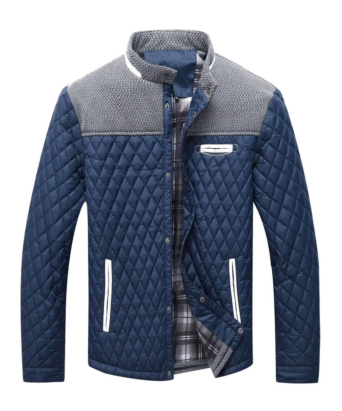 Silas Men's Quilted Puffer Jacket - back view