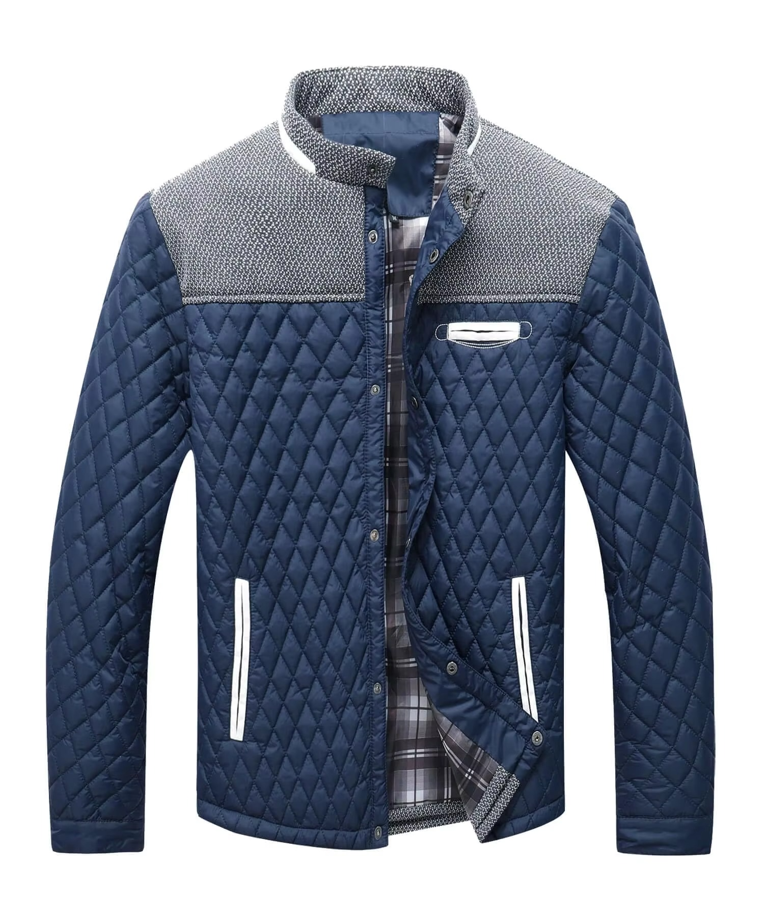 Silas Men's Quilted Puffer Jacket - back view