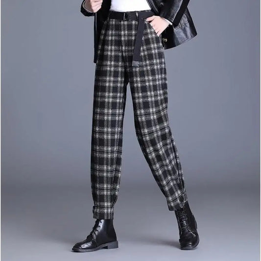 Ulla Women's Plaid Plaid Pant - front view
