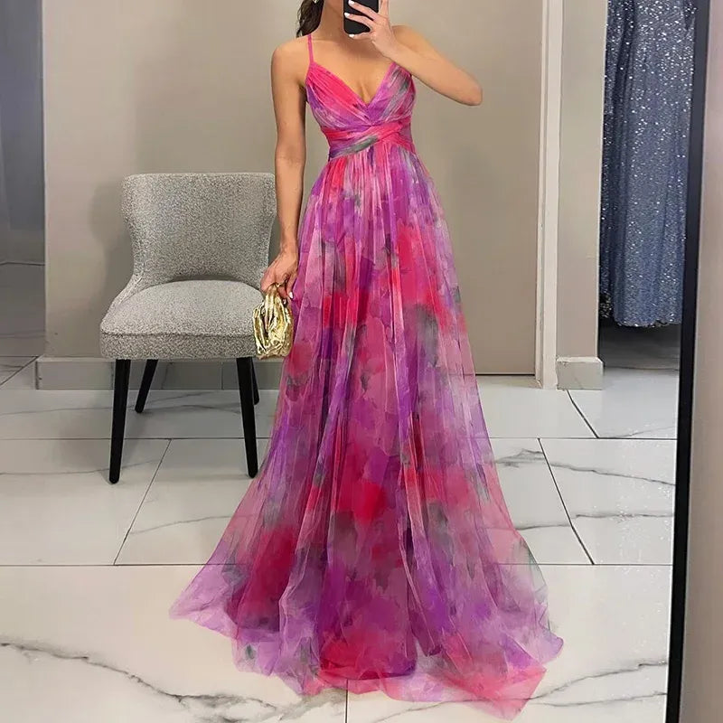 Kaia Women's Floral Maxi Dress - back view