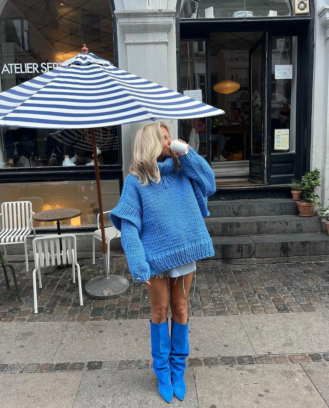 Uma Women's Oversized Sweater - full-length view