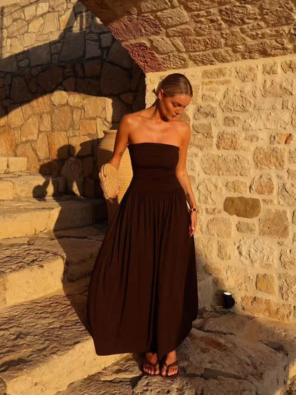 Opal Women's Pleated Dress - back view