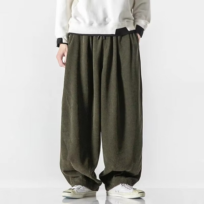Jude Men's Wide Leg Trousers - full-length view