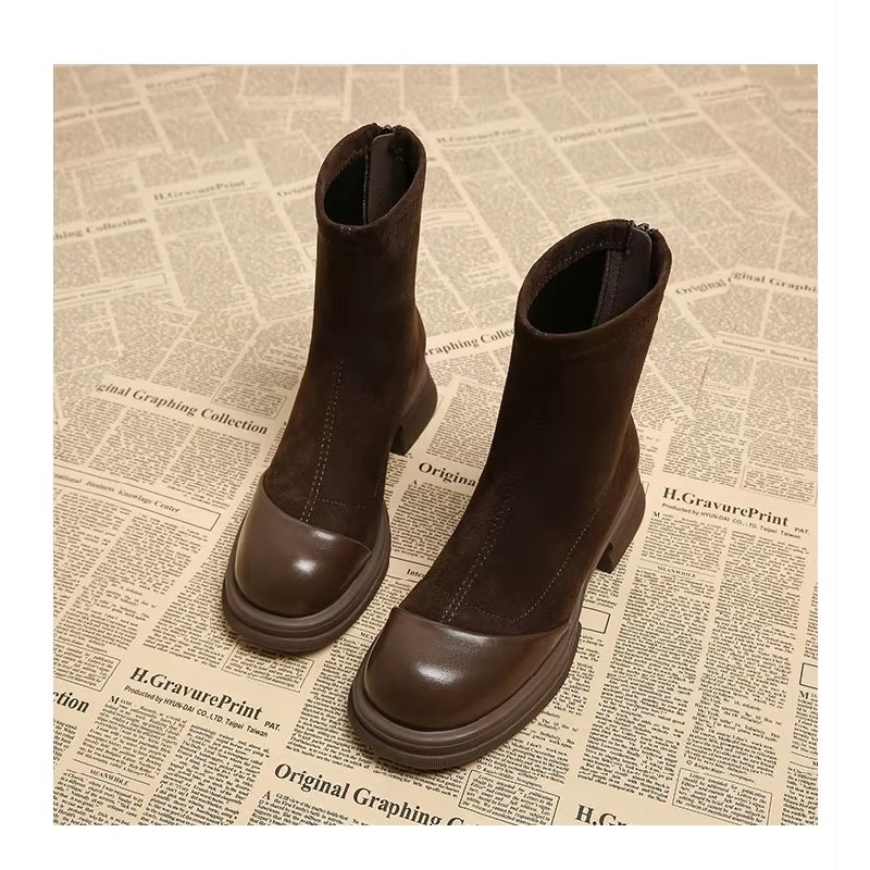 Thea Women's Chunky Heel Ankle Boots - full-length view