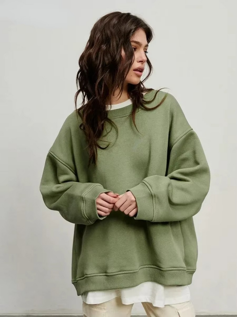 Elena Women's Oversized Sweatshirt | Loose Fit, Fleece
