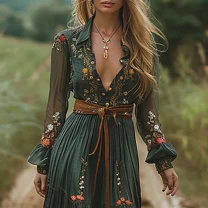 Dahlia Women's Floral Maxi Dress - styled view