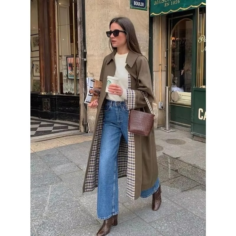 Imogen Women's Trench Coat - fabric and finish detail