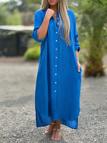 Willa Women's Shirt Dress - close-up detail