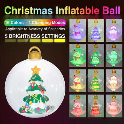 Cedar Solar Christmas Ball - back view