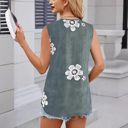 Ulla Women's Floral Vest - full-length view