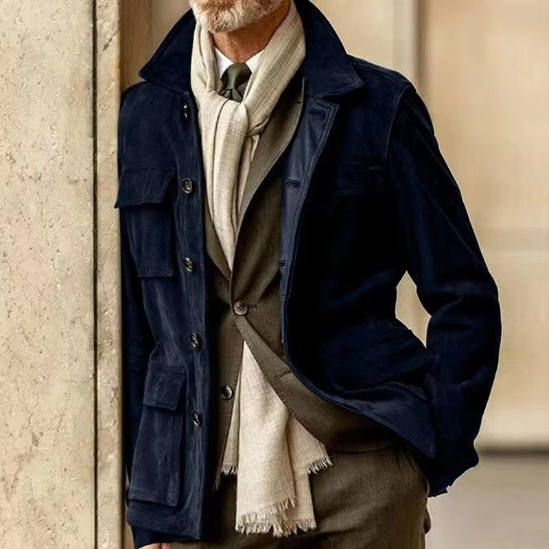 Ellis Men's Trench Coat - back view