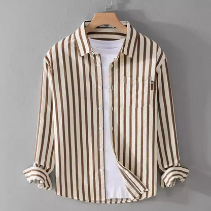 Lachlan Men's Striped Shirt - styled view