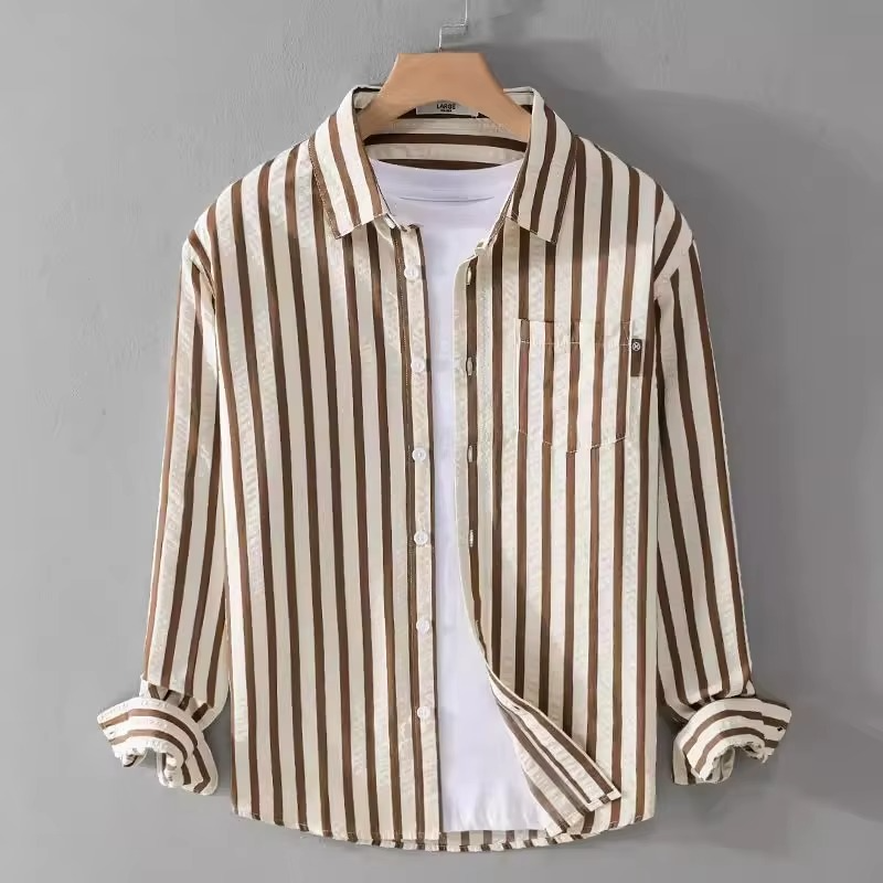 Lachlan Men's Striped Shirt - styled view