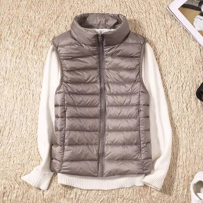 Cleo Women's Puffer Jacket - styled view