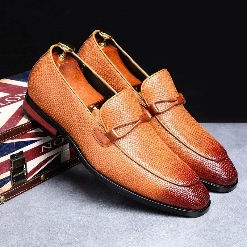 Arlo Men's Block Heel Loafers - full-length view
