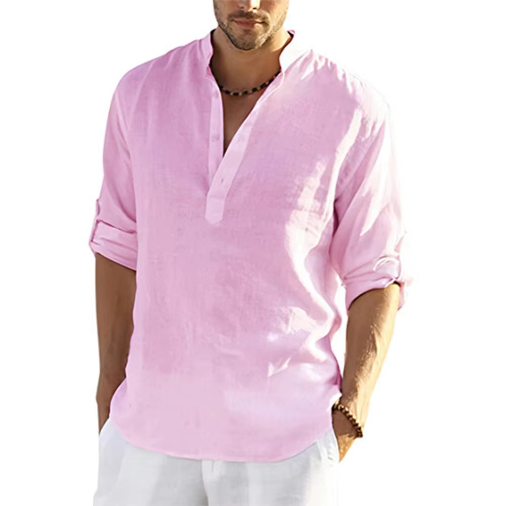 Hugo Men's Linen Shirt - full-length view