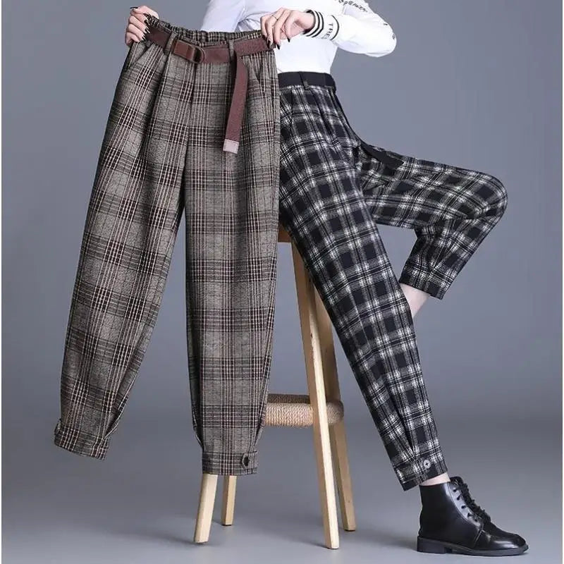 Ulla Women's Plaid Plaid Pant - back view