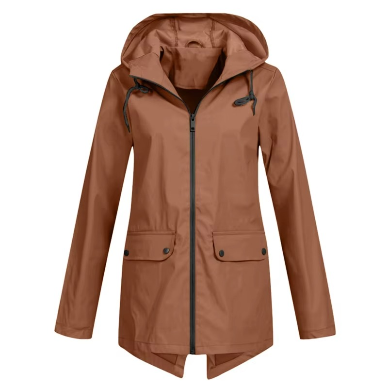 Jolie Women's Trench Coat | Waterproof, Velvet, Hooded