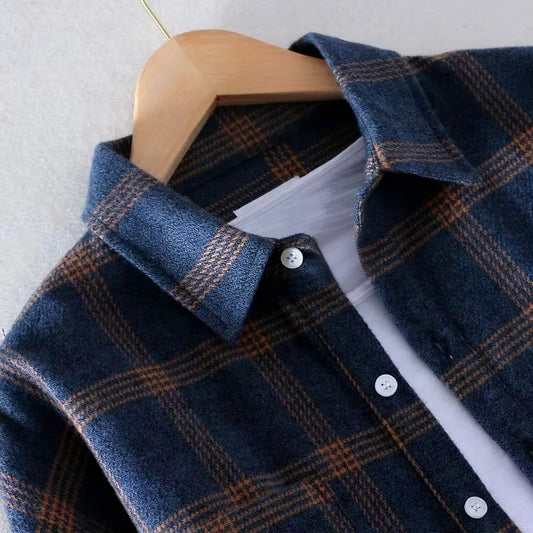 Rufus Men's Plaid Shirt - front view