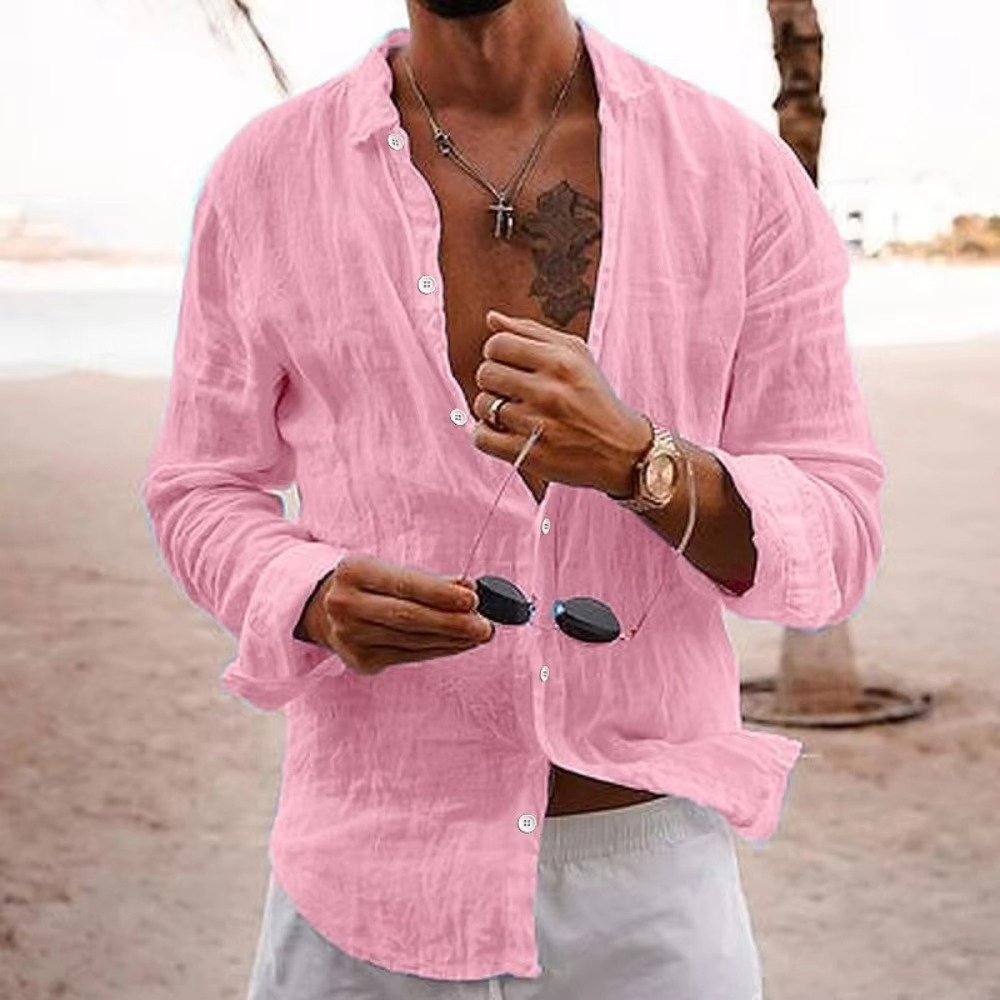 Rufus Men's Linen Shirt - front view