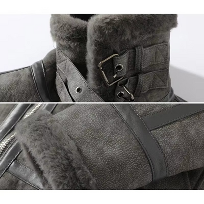 Ellis Men's Suede Jacket - fabric and finish detail