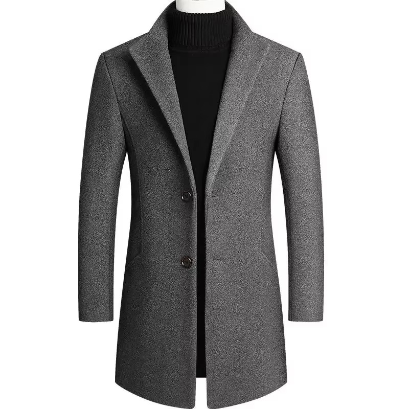 Yves Men's Trench Coat - fabric and finish detail